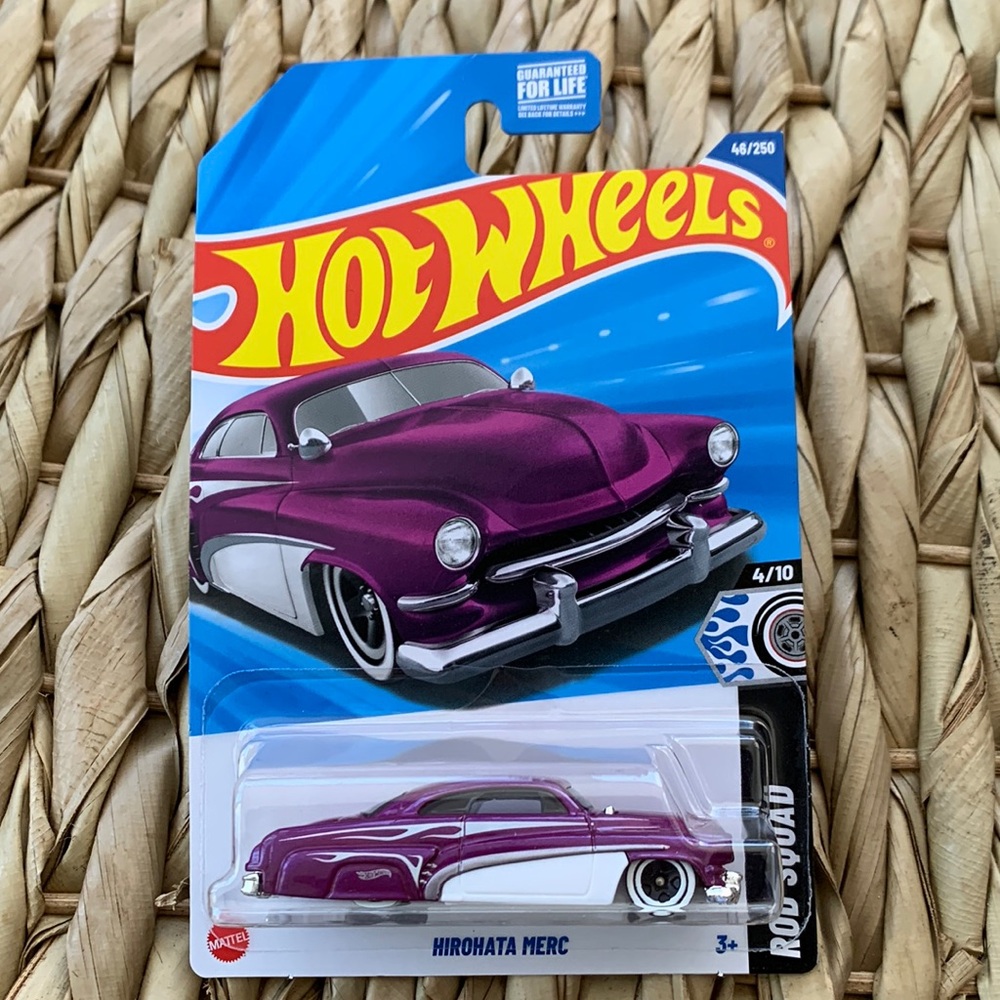 Hirohata Merc 1951 Mercury Car Purple Hot Wheels Rod Squad 🆕 2025 Hotwheels 50s